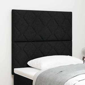 vidaXL Tăblie din Țesătură Geometric Manual Negru 100 cm țesătură imagine