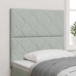 vidaXL Tăblie cap Pe perete Geometric Gri deschis 100 cm Catifea imagine