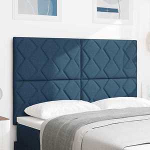 vidaXL Tăblie din Țesătură Geometric Manual albastru 140 cm țesătură imagine