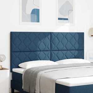 vidaXL Tăblie din Țesătură Geometric Albastru închis 180 cm țesătură imagine