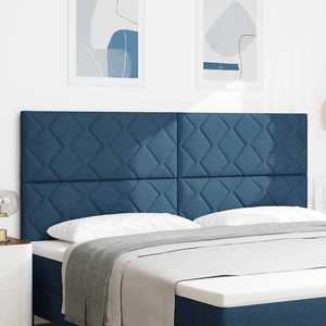 vidaXL Tăblie din Țesătură Geometric Manual albastru 200 cm țesătură imagine
