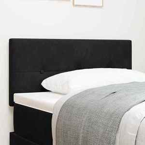 vidaXL Tăblie cap cu lumini cu bandă LED Ajustabil Negru 90 cm Catifea imagine