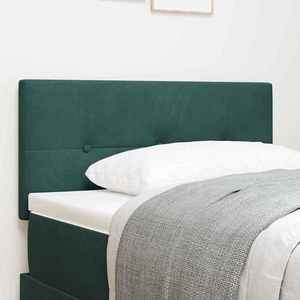 vidaXL Tăblie cap cu lumini cu bandă LED Verde 100 cm Catifea imagine