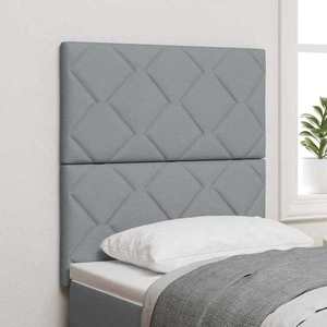 vidaXL Tăblie cap cu lumini cu bandă LED Gri deschis 80 cm țesătură imagine
