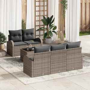 vidaXL Set de canapele pentru grădină 6 pcs Gri 55 x 55 x 37 cm imagine