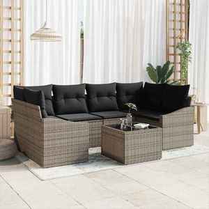 vidaXL Set de canapele pentru grădină Manual 7 pcs Gri 55 x 55 x 37 cm imagine
