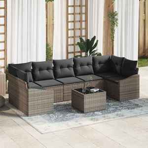 vidaXL Set de canapele pentru grădină Manual 8 pcs Gri 55 x 55 x 37 cm imagine