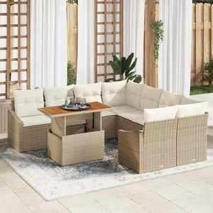 vidaXL Set de masă pentru grădină Manual Bej și crem 100 x 55 x 73 cm imagine