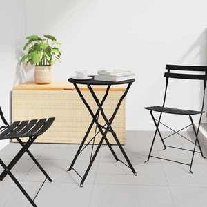 vidaXL Masă de bistro Antracit Ø50x71 cm Oțel acoperit cu pulbere imagine