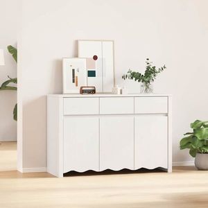 vidaXL Drammen Alb 114 x 43 x 75.5 cm Lemn masiv de pin imagine