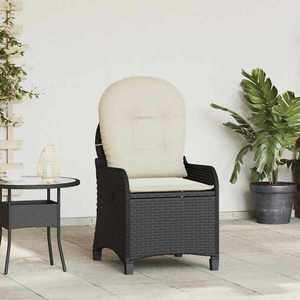 vidaXL Fotoliu recliner Negru 56 x 66 x 95cm poliratan imagine