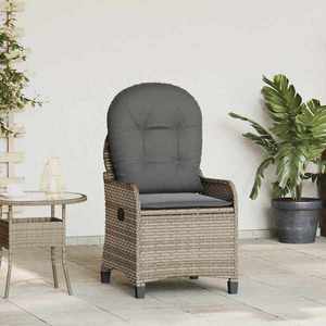 vidaXL Fotoliu recliner Gri 56 x 66 x 95cm poliratan imagine