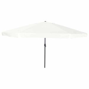 vidaXL Parasol de Grădină Alb și negru 395 x 395 x 245 cm imagine