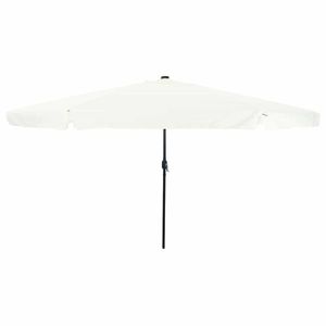 vidaXL Parasol de Grădină Alb și negru 395 x 395 x 245 cm imagine
