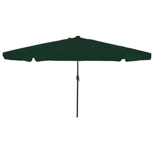vidaXL Parasol de Grădină Verde și Negru 395 x 395 x 245 cm imagine