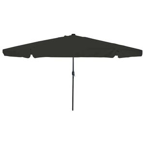 vidaXL Parasol de Grădină Negru 395 x 395 x 245 cm Poliester și oțel imagine