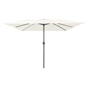 vidaXL Parasol de Grădină Alb și negru 295 x 295 x 245 cm imagine