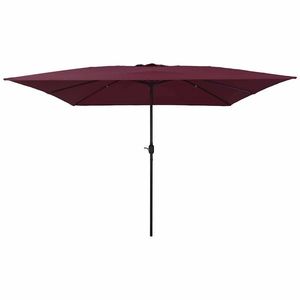 vidaXL Parasol de Grădină Roșu și Negru 295 x 295 x 245 cm imagine