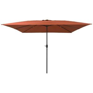 vidaXL Parasol de Grădină Roșu și Negru 295 x 295 x 245 cm imagine