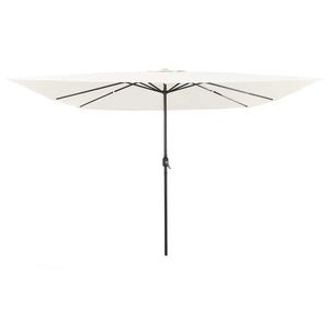 vidaXL Parasol de Grădină Alb și negru 295 x 295 x 245 cm imagine