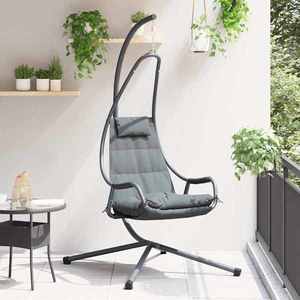 vidaXL Scaun suspendat ou Manual Antracit 94 x 107 x 196.5 cm Oțel imagine