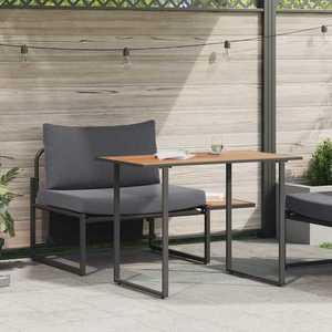 vidaXL Set de masă pentru grădină 2 pcs Antracit Oțel imagine