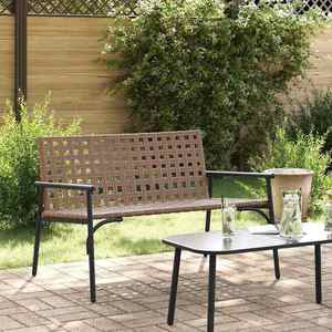 vidaXL Scaun pentru Grădină Negru 113 x 79 x 75cm poliratan imagine