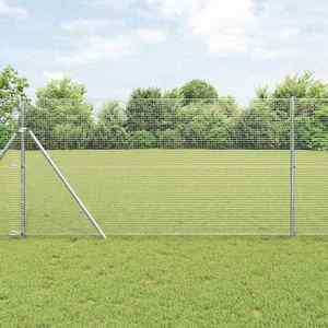 vidaXL Gard din sârmă sudată Argintiu 1.4 x 10 m Oțel imagine