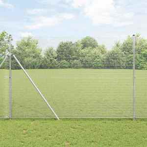 vidaXL Gard din sârmă sudată Argintiu 1.6 x 10 m Oțel imagine