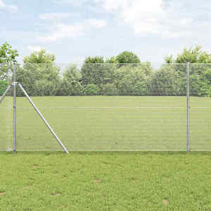 vidaXL Gard din sârmă sudată Argintiu 1.2 x 50 m Oțel imagine