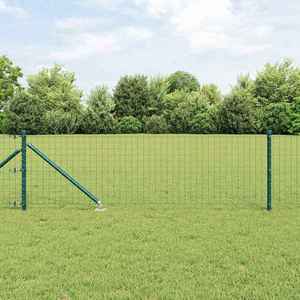 vidaXL Stâlp de gard. 26 pcs Argintiu 3.2 x 3.2 x 120 cm Oțel imagine