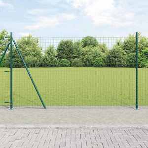 vidaXL Stâlp de gard. 52 pcs Argintiu 3.2 x 3.2 x 88.5 cm Oțel imagine