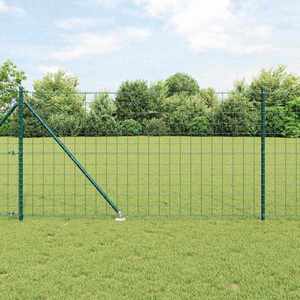 vidaXL Îngrădire cu stâlpi Verde 1.2 x 10 m Oțel imagine