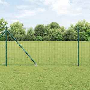 vidaXL Îngrădire cu stâlpi Verde 1.2 x 25 m Oțel imagine