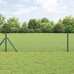 vidaXL Gard din sârmă sudată Verde 0.6 x 50 m Oțel imagine