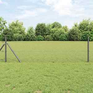 vidaXL Gard hexagonal Gri 0.6 x 50 m Oțel imagine