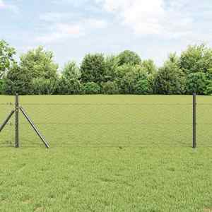 vidaXL Gard hexagonal Gri 0.6 x 50 m Oțel imagine