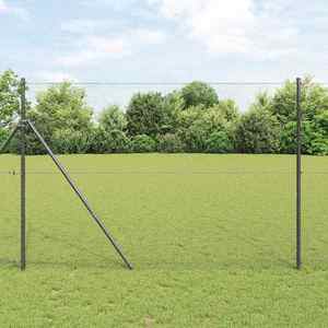 vidaXL Gard hexagonal Gri 1.5 x 100 m Oțel imagine