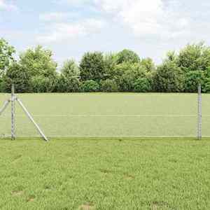 vidaXL Gard hexagonal Argintiu 0.4 x 10 m Oțel galvanizat imagine