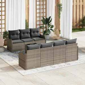 vidaXL Set de canapele pentru grădină Manual 8 pcs Gri 55 x 55 x 37 cm imagine