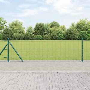 vidaXL Îngrădire cu stâlpi Verde 0.4 x 10 m Oțel imagine