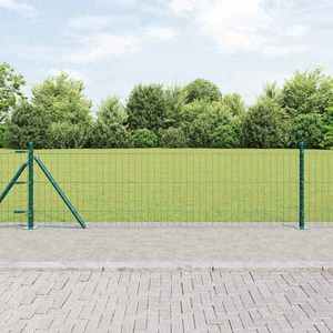 vidaXL Îngrădire cu stâlpi Verde 0.4 x 25 m Oțel imagine