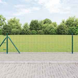 vidaXL Îngrădire cu stâlpi Verde 0.4 x 50 m Oțel imagine