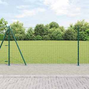 vidaXL Îngrădire cu stâlpi Verde 1.2 x 25 m Oțel imagine