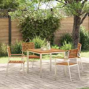 vidaXL Scaun pentru Grădină 4 pcs Maro Lemn masiv de acacia imagine