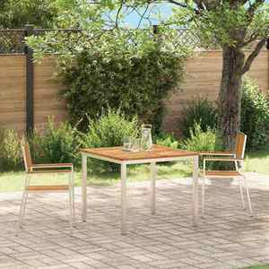 vidaXL Scaun pentru Grădină 2 pcs Maro Lemn masiv de acacia imagine