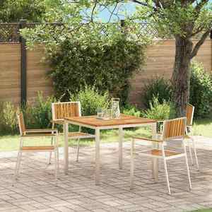 vidaXL Scaun pentru Grădină 4 pcs Maro Lemn masiv de acacia imagine