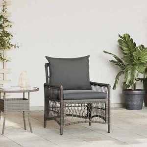 vidaXL Scaun pentru Grădină Gri 60 x 70 x 78cm poliratan imagine