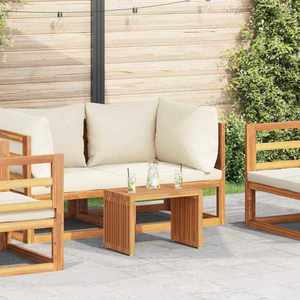 vidaXL Masă laterală pentru grădină Manual Maro 50 x 32.5 x 35 cm imagine