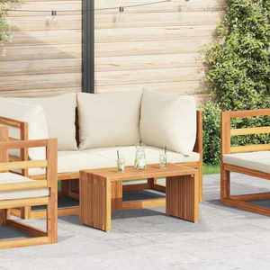 vidaXL Masă laterală pentru grădină Manual Maro 70 x 37.5 x 35.5 cm imagine